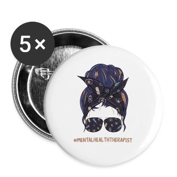 Santé mentale Le violeur 5 - Lot de 5 grands badges (56 mm) - blanc - Devant
