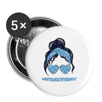 Santé mentale Le violeur 4 - Lot de 5 grands badges (56 mm) - blanc - Devant