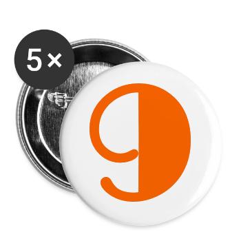9. BIRTHDAY. HAPPY BIRTHDAY - Buttons large 2.2''/56 mm (5-pack) - white - Front