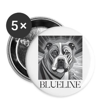 Blueline2 - Buttons groß 56 mm (5er Pack) - Weiß - Vorne