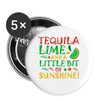 Viva Mexico 5 De Mayo Cinco De Mayo Cadeau - Lot de 5 grands badges (56 mm) - blanc - Devant