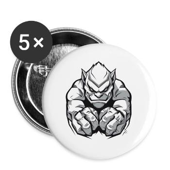 cool Gamer - Buttons groß 56 mm (5er Pack) - Weiß - Vorne