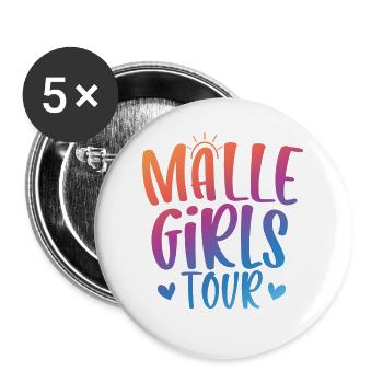 Malle Girls Tour - Buttons large 2.2''/56 mm (5-pack) - white - Front
