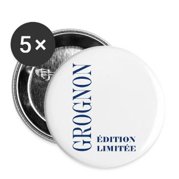 Edition limitée gognon - Lot de 5 grands badges (56 mm) - blanc - Devant
