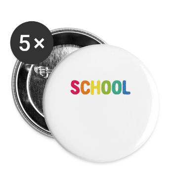 Middle School Vibes Funny Teacher Student Learning - Buttons large 2.2''/56 mm (5-pack) - white - Front
