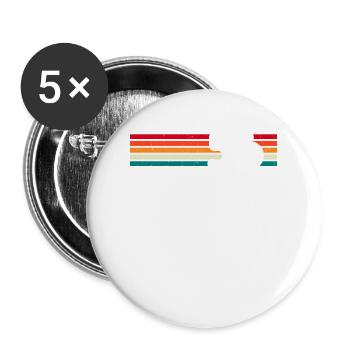 Genial seit 1956 Geschenke zum 67. Geburtstag 67 Jahre - Buttons groß 56 mm (5er Pack) - Weiß - Vorne