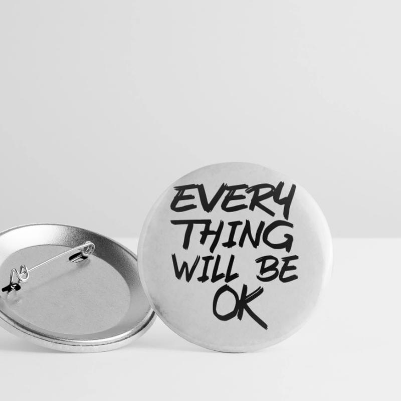 Alles wird gut! Alles wird gut! # Buttons groß 56 mm (5er Pack)