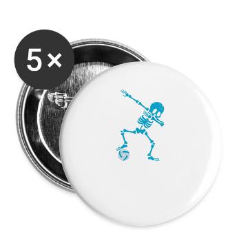 Drôle de joueur de water-polo squelette Dab Dabbing - Lot de 5 grands badges (56 mm) - blanc - Devant