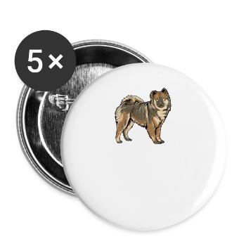 Eurasier Dog I Dog breed for dog owners - Buttons large 2.2''/56 mm (5-pack) - white - Front