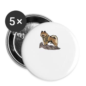 Eurasier Dog I Dog breed for dog owners - Buttons large 2.2''/56 mm (5-pack) - white - Front