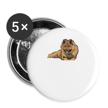 Eurasier Dog I Dog breed for dog owners - Buttons large 2.2''/56 mm (5-pack) - white - Front