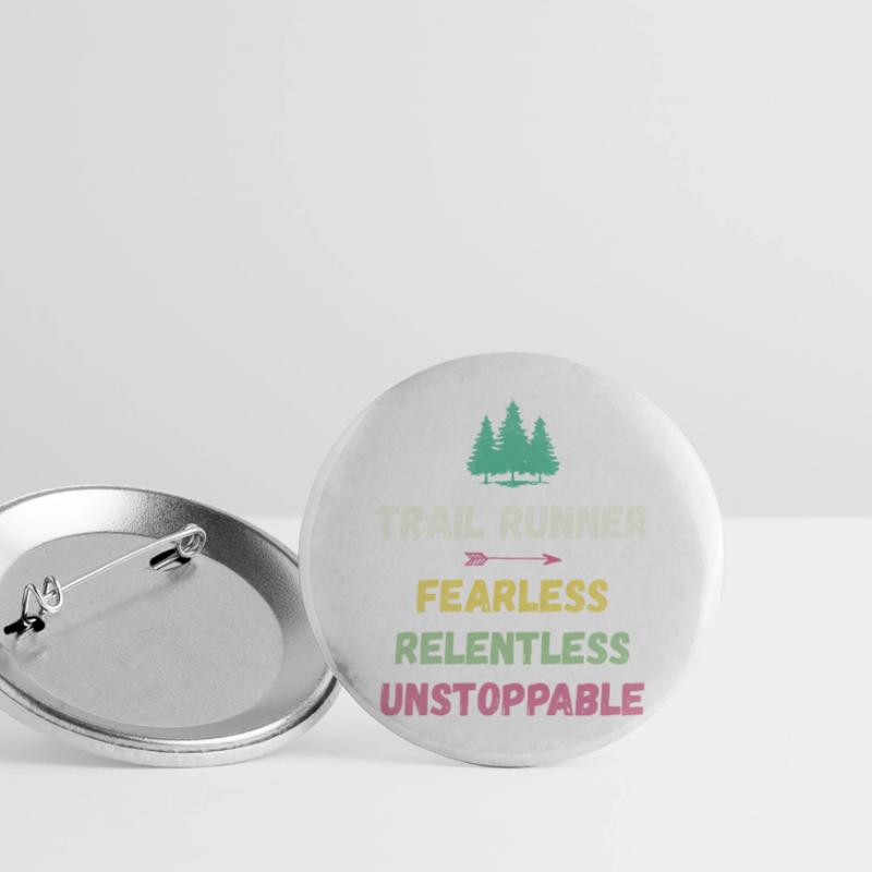 Trail Runner - Intrépide. Implacable. Imparable. Lot de 5 grands badges (56 mm)