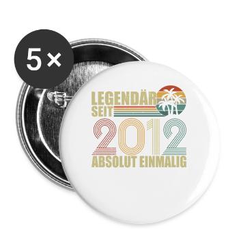 Geburtstag Limited Edition 2012 - Buttons groß 56 mm (5er Pack) - Weiß - Vorne