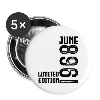 Geschenk Juni 1968 Geburtstag Juni 1968. Juni 1968 - Buttons groß 56 mm (5er Pack) - Weiß - Vorne