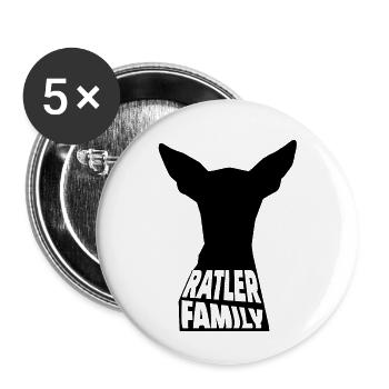 Famille Ratler - Lot de 5 grands badges (56 mm) - blanc - Devant