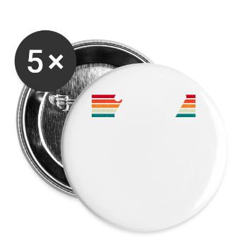Awesome Since 2017 6th Birthday Gifts 6 Years Old - Buttons large 2.2''/56 mm (5-pack) - white - Front