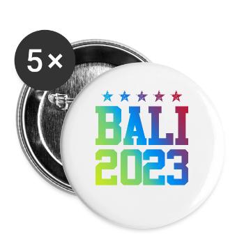 Bali 2023 - Buttons groß 56 mm (5er Pack) - Weiß - Vorne