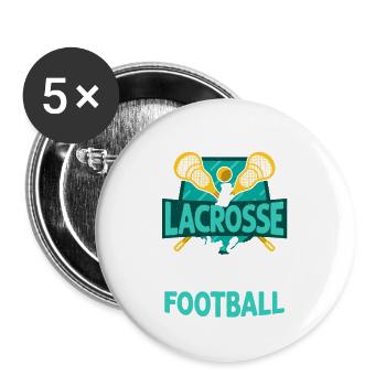 If lacrosse was easy, it would be called Football G - Buttons large 2.2''/56 mm (5-pack) - white - Front