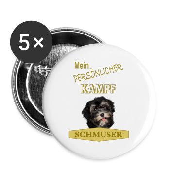 Mein persönlicher Kampfschmuser - Havaneser - Buttons groß 56 mm (5er Pack) - Weiß - Vorne