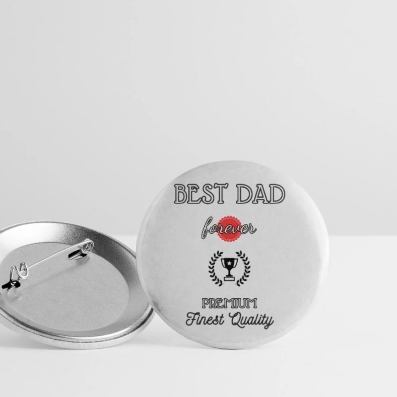 Bester Papa Premium Buttons groß 56 mm (5er Pack)