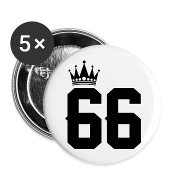 66 - Buttons groß 56 mm (5er Pack) - Weiß - Vorne