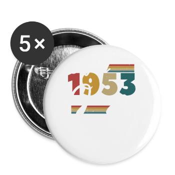 Birthday present June 1953 - Buttons large 2.2''/56 mm (5-pack) - white - Front