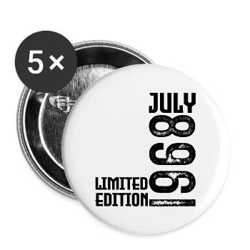 Gift July 1968. Birthday July 1968. - Buttons large 2.2''/56 mm (5-pack) - white - Front
