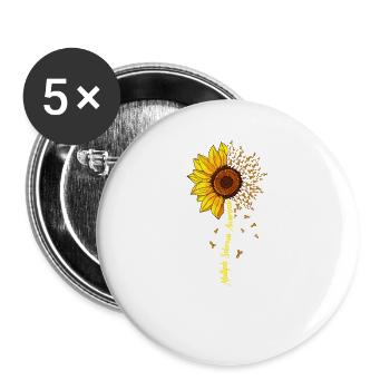 Sensibilisation à la sclérose en plaques Tournesol MS Lover - Lot de 5 grands badges (56 mm) - blanc - Devant
