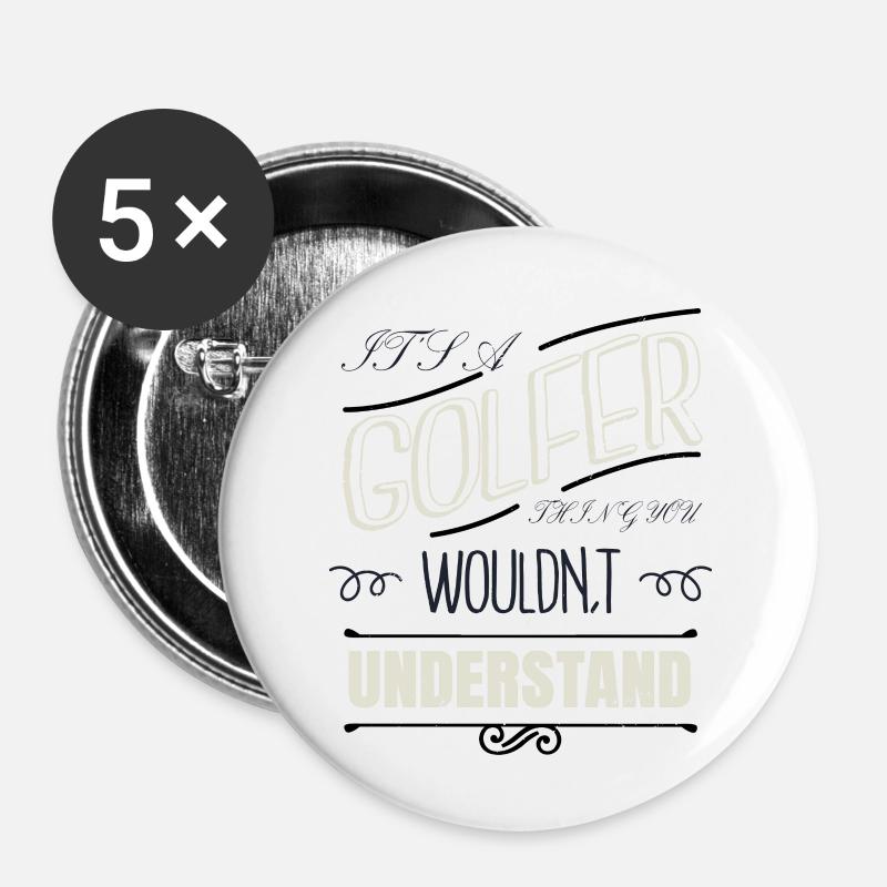 birthday present backend developer - Buttons large 2.2''/56 mm (5-pack) - white