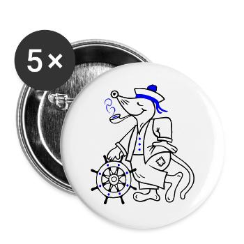Sailor, maritime - Buttons large 2.2''/56 mm (5-pack) - white - Front
