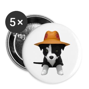 Dog Lovers Border Collie Dog Owners Dogs - Buttons large 2.2''/56 mm (5-pack) - white - Front