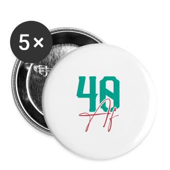 40 Af Birthday - Buttons large 2.2''/56 mm (5-pack) - white - Front
