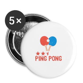 Le meilleur joueur de tennis de table du monde Drôle - Lot de 5 grands badges (56 mm) - blanc - Devant