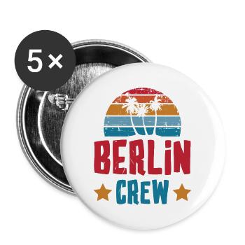 Équipage de Berlin - Lot de 5 grands badges (56 mm) - blanc - Devant