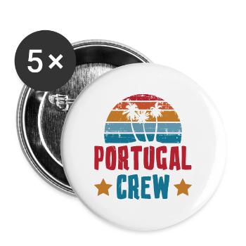 Portugal Crew - Buttons groß 56 mm (5er Pack) - Weiß - Vorne