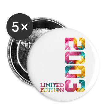 23RD BIRTHDAY LIMITED EDITION 2003 - Buttons large 2.2''/56 mm (5-pack) - white - Front