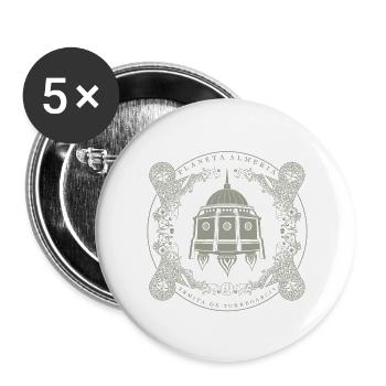 Hermitage Torregarcia spaceship - Buttons large 2.2''/56 mm (5-pack) - white - Front