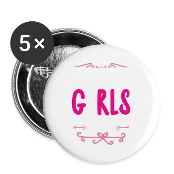 Après-Ski Girls Tour - Buttons large 2.2''/56 mm (5-pack) - white - Front