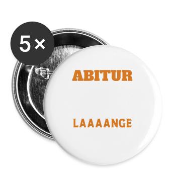 Abitur 2024 Abiturientin Geschenk Abiturient - Buttons groß 56 mm (5er Pack) - Weiß - Vorne