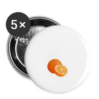 La vie est plus douce avec l’orange - Lot de 5 grands badges (56 mm) - blanc - Devant