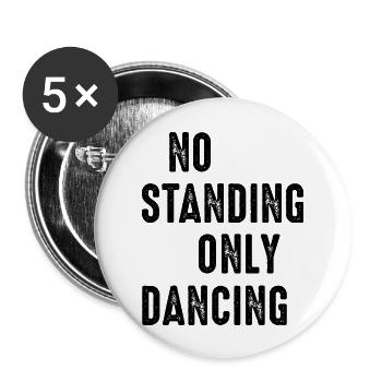 Dancing Dance Music - Buttons groß 56 mm (5er Pack) - Weiß - Vorne