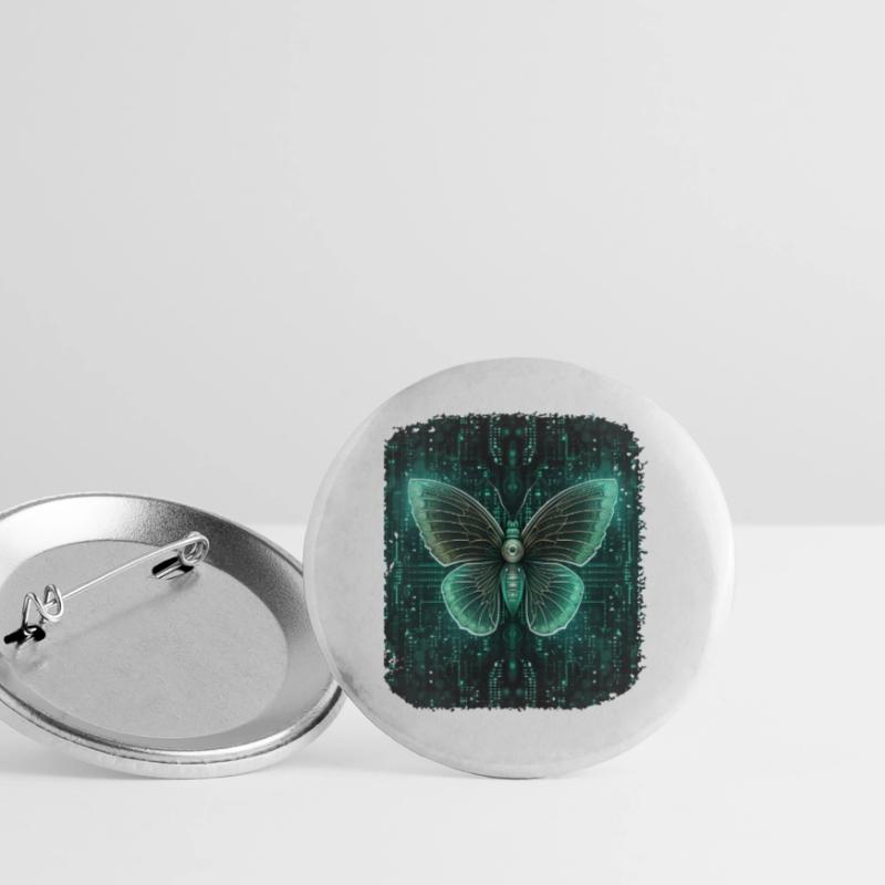 Programmierung PC Programm Code Schmetterling Buttons groß 56 mm (5er Pack)