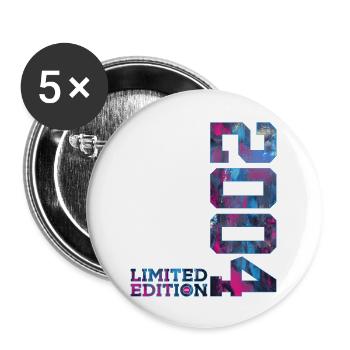 22. GEBURTSTAG 22 JAHRE LIMITED EDITION 2004 - Buttons groß 56 mm (5er Pack) - Weiß - Vorne