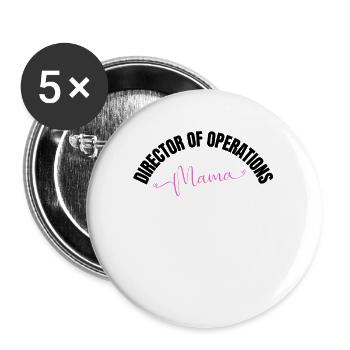 Directrice des opérations Mama Mère - Lot de 5 grands badges (56 mm) - blanc - Devant