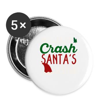 Der wahrscheinlichste Absturz des Schlittens - Buttons groß 56 mm (5er Pack) - Weiß - Vorne