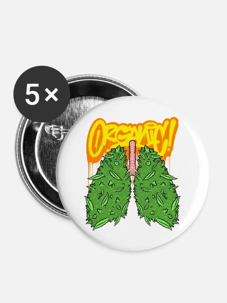 ORCANIC - Buttons groß 56 mm (5er Pack) - Weiß