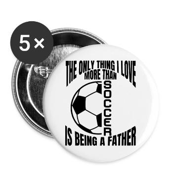 Fußballmannschaft Fußballspieler Fußballdesign - Buttons groß 56 mm (5er Pack) - Weiß - Vorne