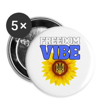 Ukraine 1991 ambiance de liberté - Lot de 5 grands badges (56 mm) - blanc - Devant