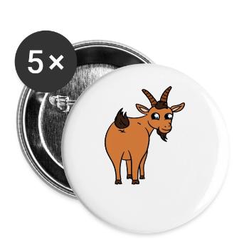 Jesus, coffee and goats - Buttons large 2.2''/56 mm (5-pack) - white - Front