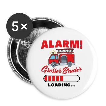Ich Werde Großer Bruder Fuchs Brüder Geschenk - Buttons groß 56 mm (5er Pack) - Weiß - Vorne